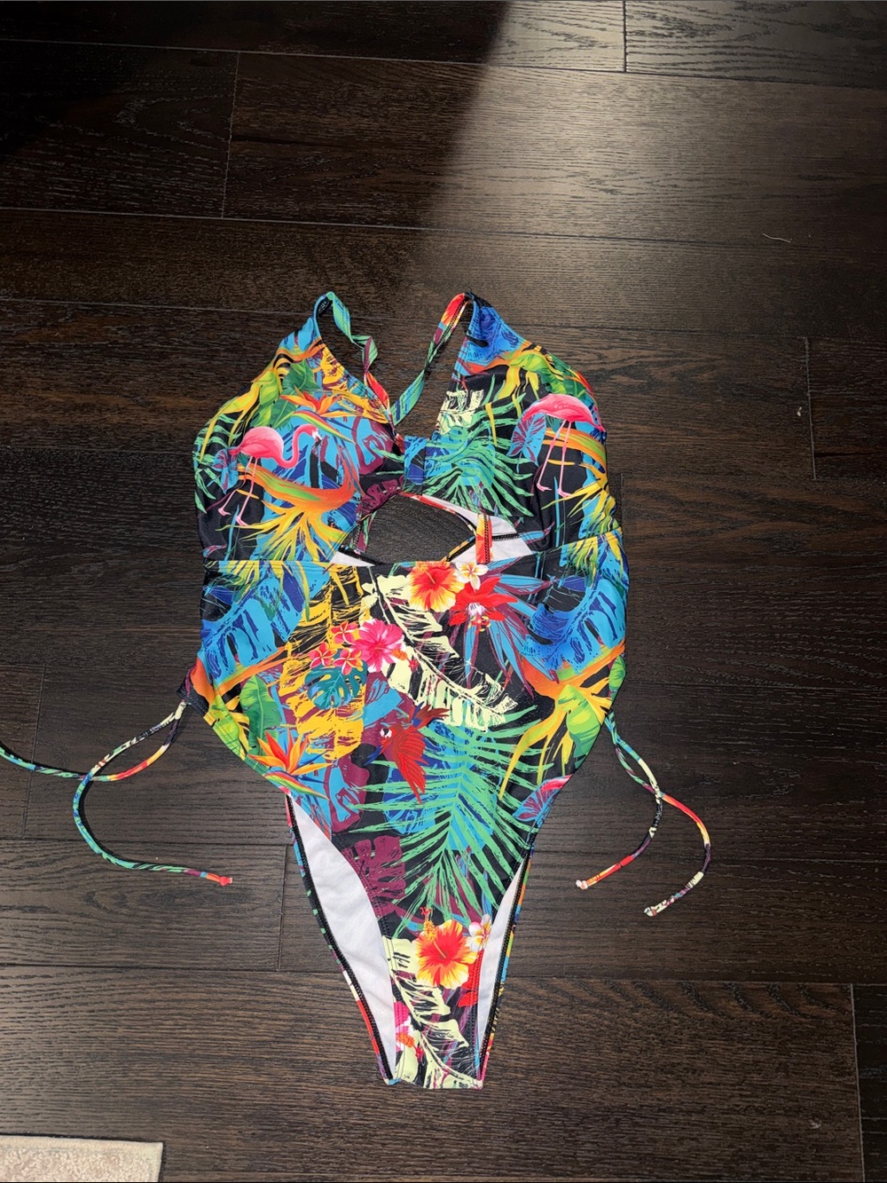 Kids Tropical Floral One-Piece Swimsuit - Multicolor